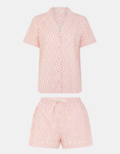 Checkerboard Sun Print Short Pyjamas Set, Pink (PINK), large