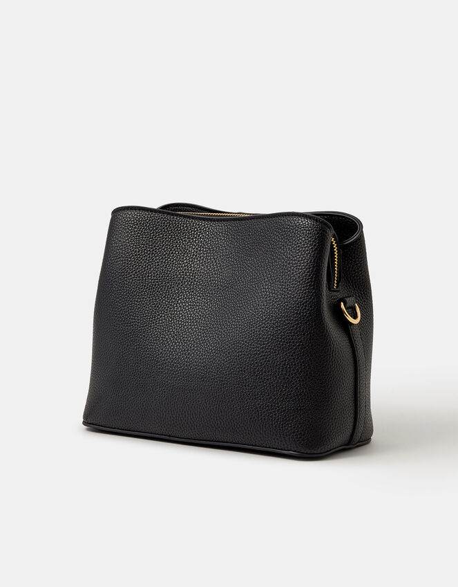 Webbing Strap Crossbody Bag , Black (BLACK), large