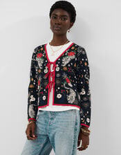 Celestial Tie Front Cardigan, Multi (MULTI), large