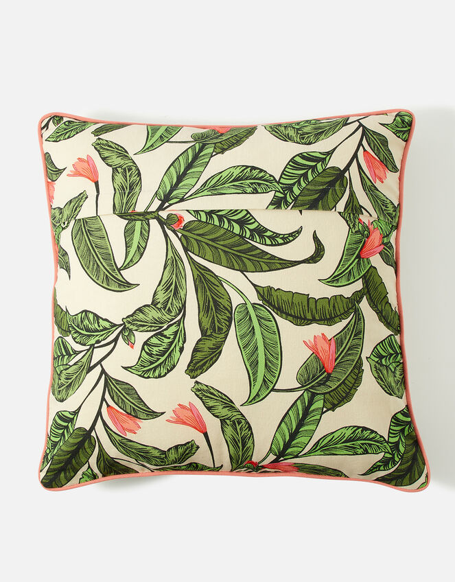 Botanical Birds Embroidered Cushion Cover, , large