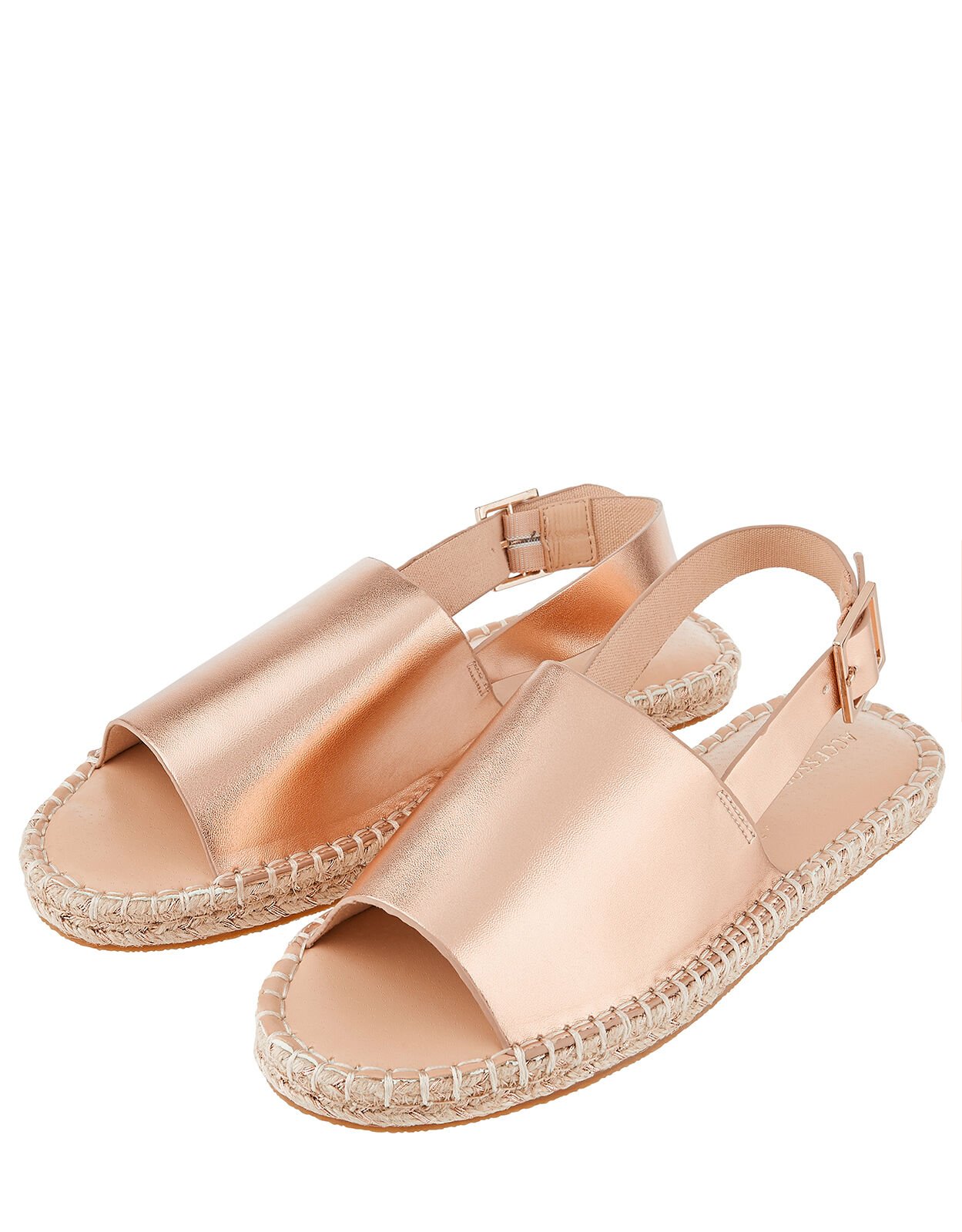 Singapore Ankle Strap Espadrilles Gold Sandals Flip Flops