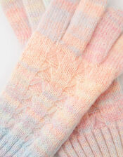 Girls Ombr&eacute; Knit Gloves, Multi (PASTEL MULTI), large