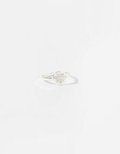 Sterling Silver Bee Signet Ring, Silver (ST SILVER), large