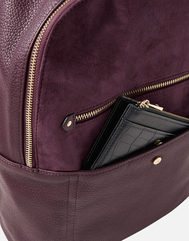 Beth Suedette Backpack , Red (BURGUNDY), large