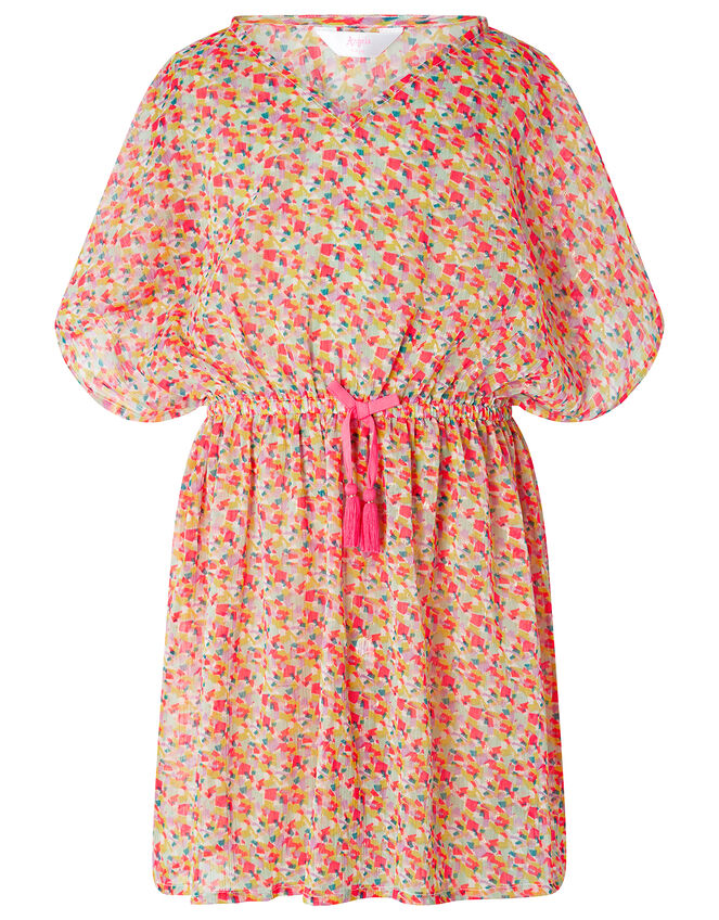 Geo Print Metallic Kaftan, Multi (BRIGHTS-MULTI), large