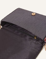 Floral Embellished Clutch, , large
