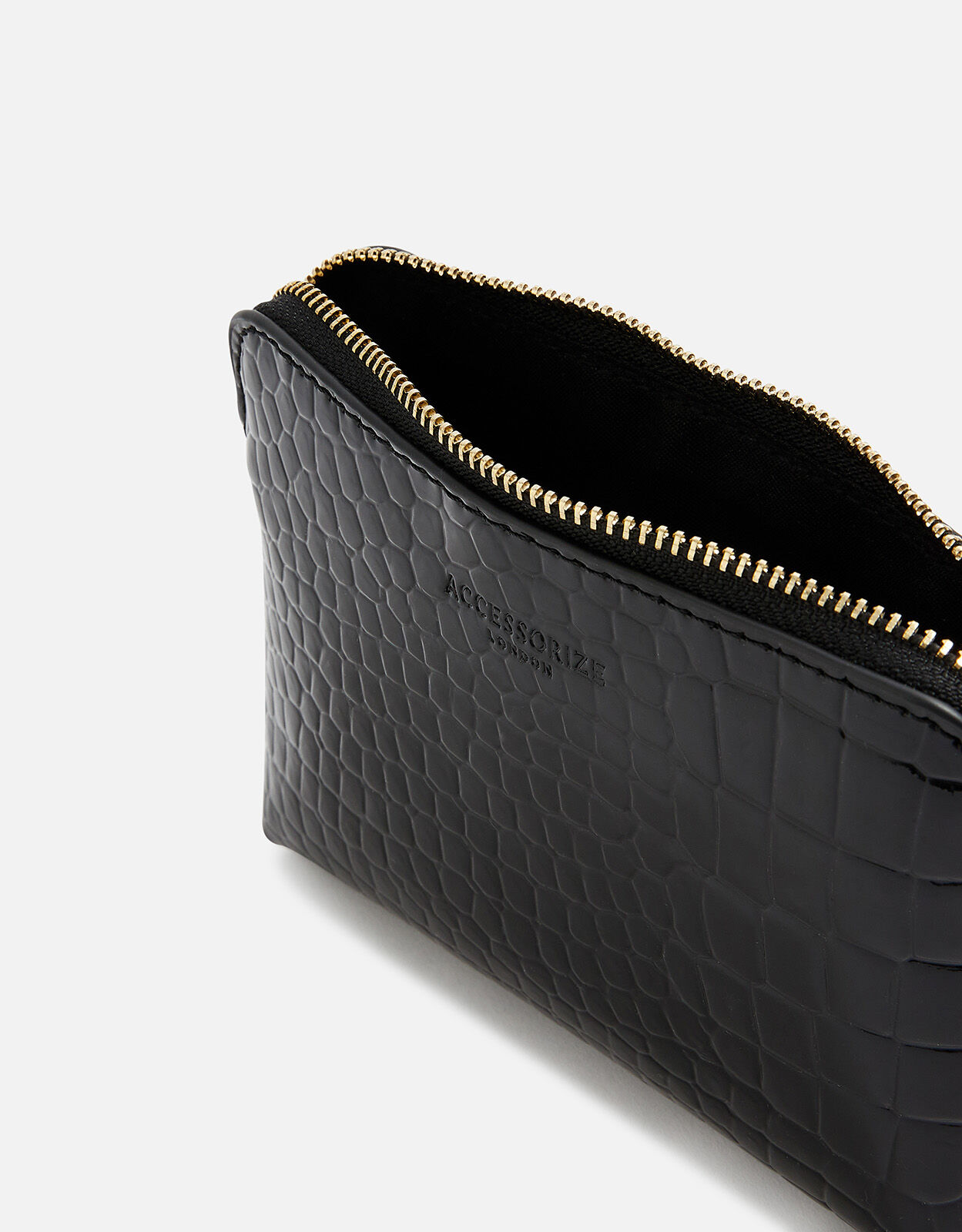 Faux croc purse store