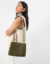 Webbing Strap Crossbody Bag, Green (OLIVE), large