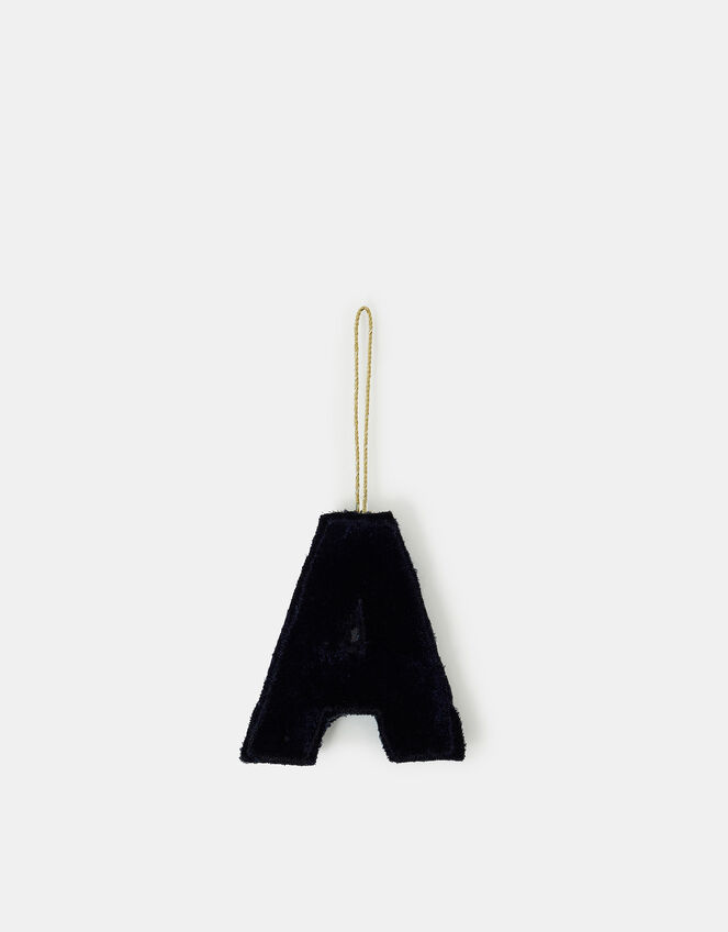 Embellished Initial Hanging Decoration, Teal (TEAL), large