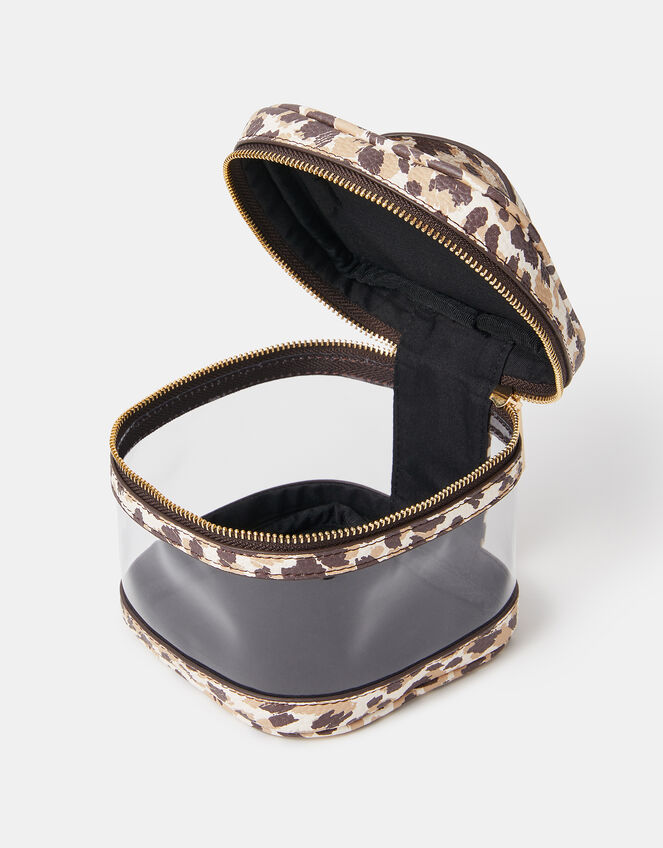 Mini Cheetah Print Make Up Bag, , large
