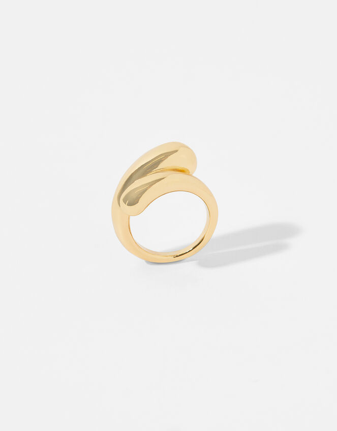 Gold-Plated Pebble Ring, Gold (GOLD), large