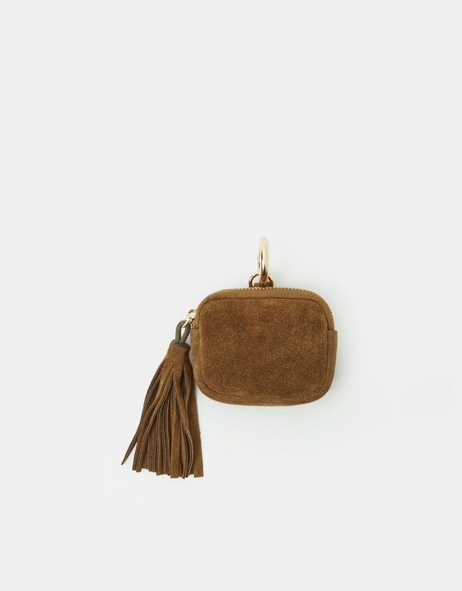 Tassel Suede Airpod Case Keyring, , large