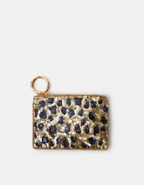 Leopard Print Sequin Purse Bag Charm, , large