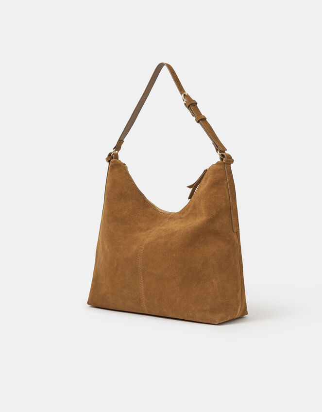 Slouchy Suede Shoulder Bag, , large