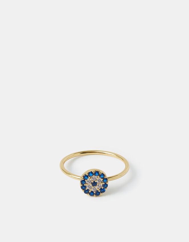 14ct Gold-Plated Evil Eye Ring, Gold (GOLD), large