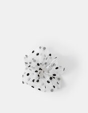 Polka Dot Organza Hair Scrunchie, , large