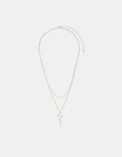 Sterling Silver-Plated Snake Layered Necklace, , large