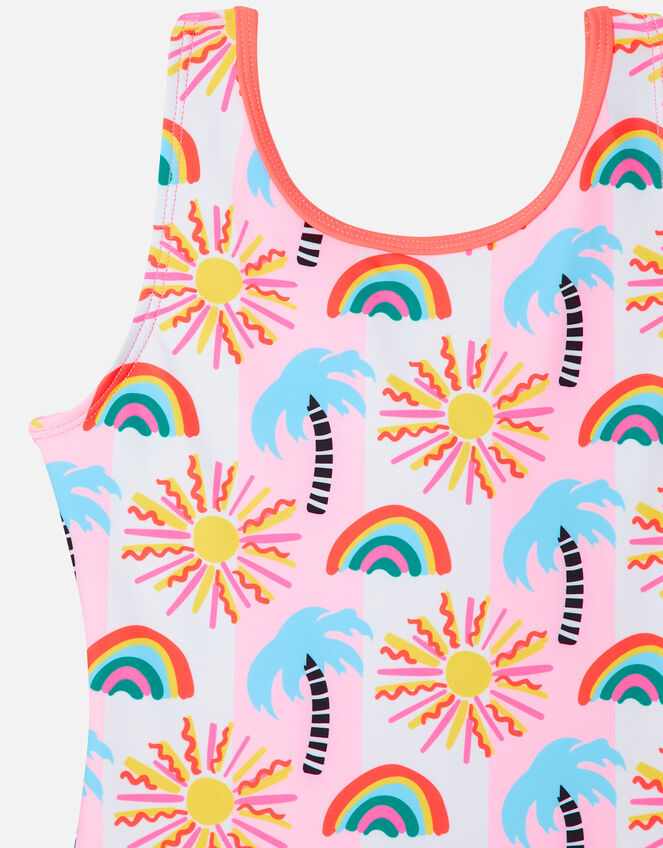 Summer Palm Tree Swimsuit, Multi (BRIGHTS-MULTI), large