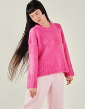 Grace & Mila Chunky Knit Jumper, Pink (PINK), large