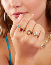 Mixed Gem Rings 4 Pack, Multi (DARKS-MULTI), large