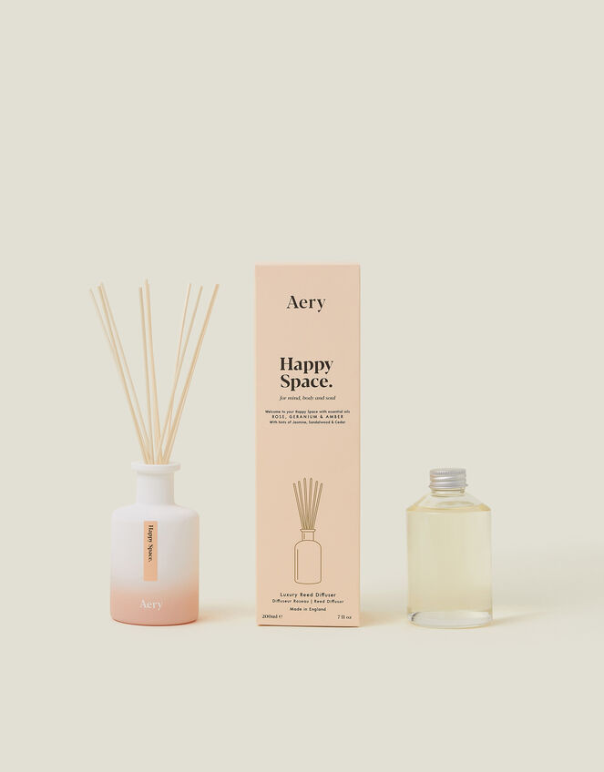 Aery Happy Space Rose Geranium & Amber Reed Diffuser, , large