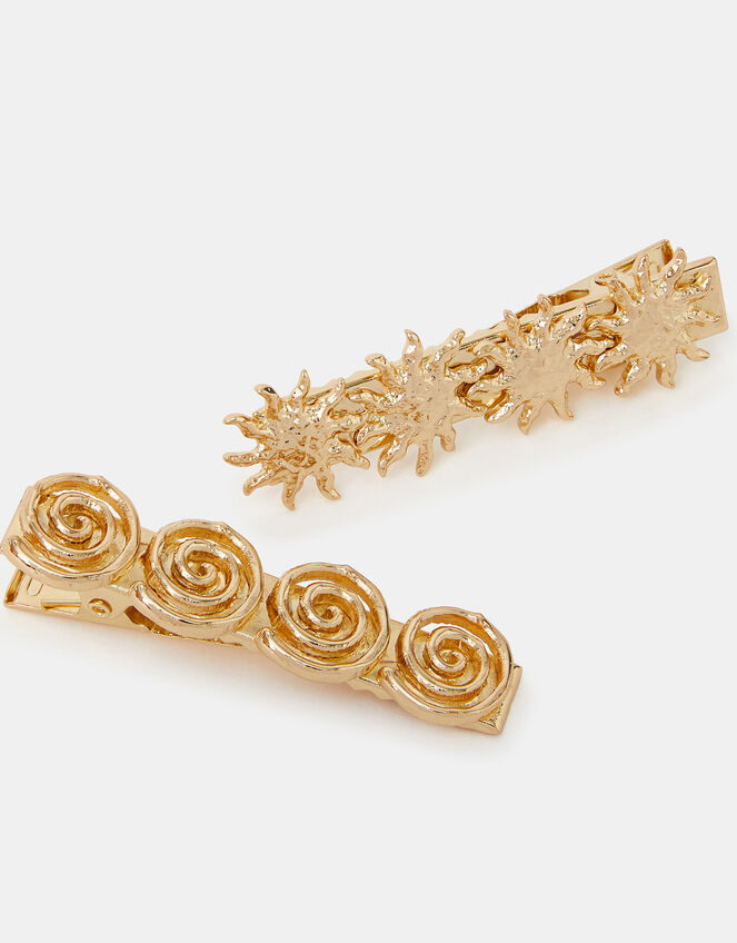 2-Pack Soleil Metal Hair Clips, , large