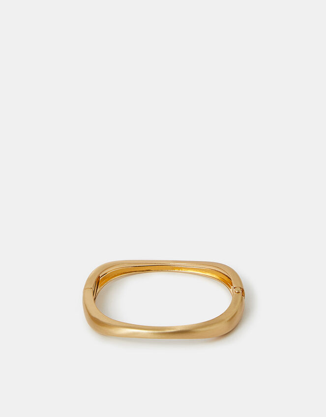 Brushed Hinge Bangle Gold, , large