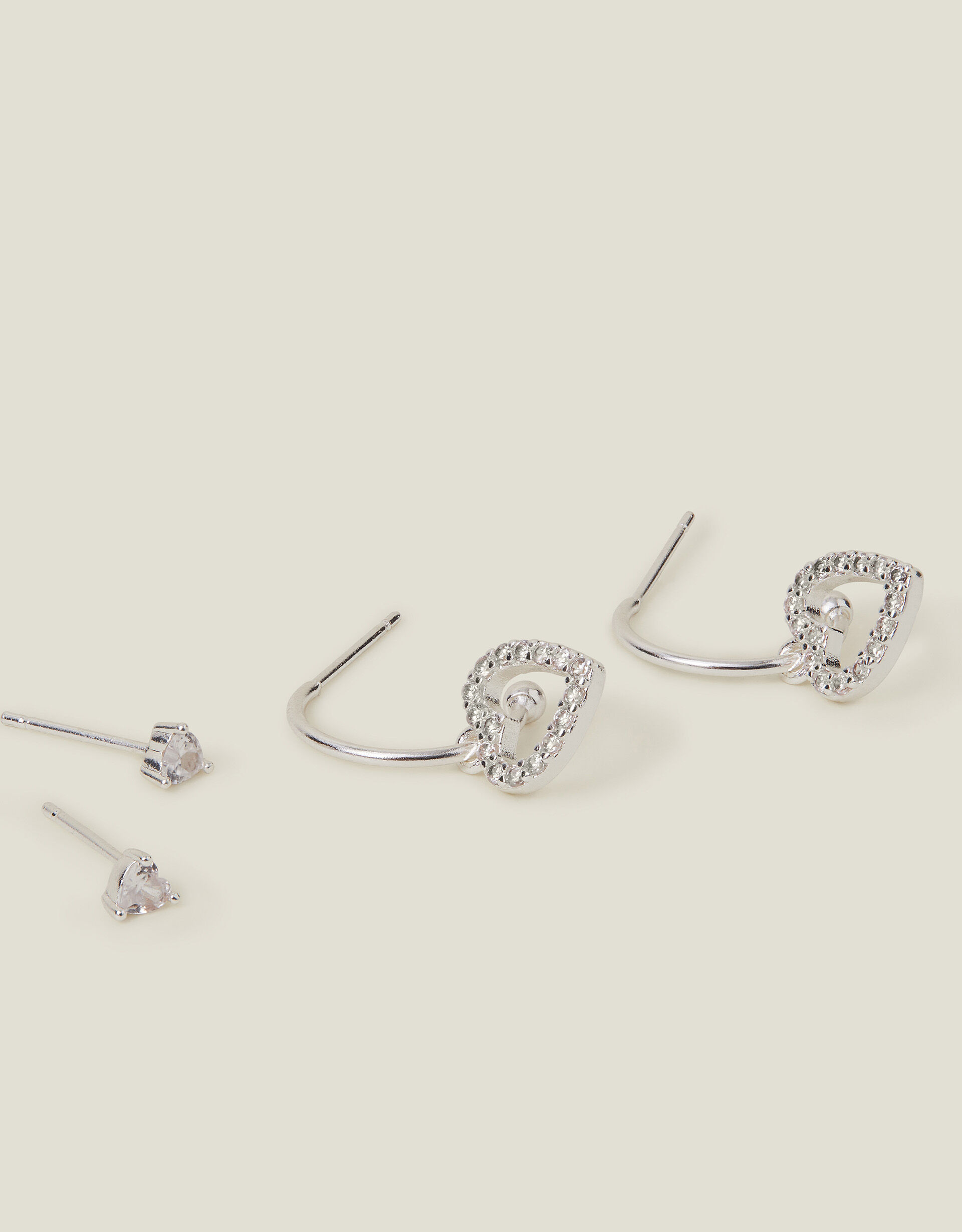 Sterling silver diamante hoop earrings shop