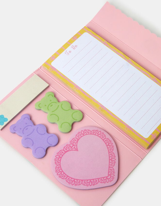Girls Gummy Bear Sticky Notes & Notepad Set, , large