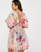 Floral Chiffon Kaftan, Multi (PASTEL-MULTI), large