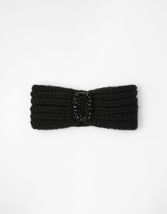 Jewelled Knit Bando, Black (BLACK), large