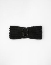 Jewelled Knit Bando, Black (BLACK), large