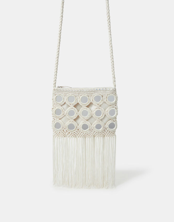 Mirror Fringe Crossbody Bag, , large