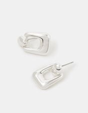 Mini Square Doorknocker Earrings, , large