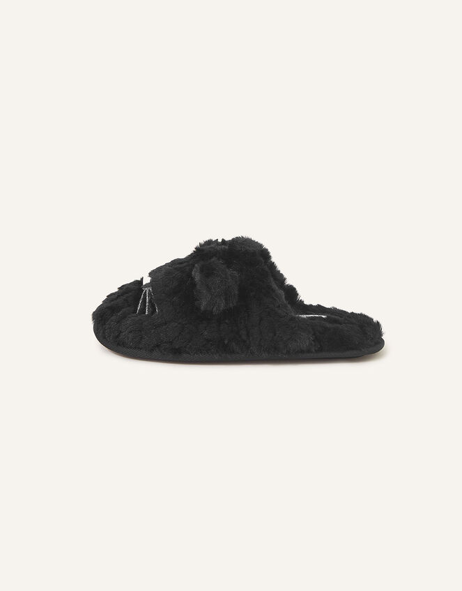 Cat Mule Slippers, Black (BLACK), large