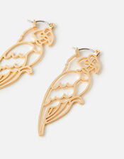Island Vibe Cut-Out Parrot Earrings, , large