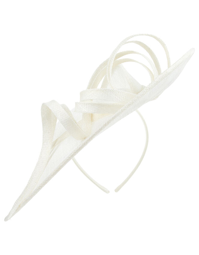 Sadie Oversized Disc Fascinator, Ivory (IVORY), large