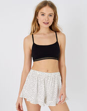 Comfort Crop Top with Natural Bamboo Fibres, Black (BLACK), large