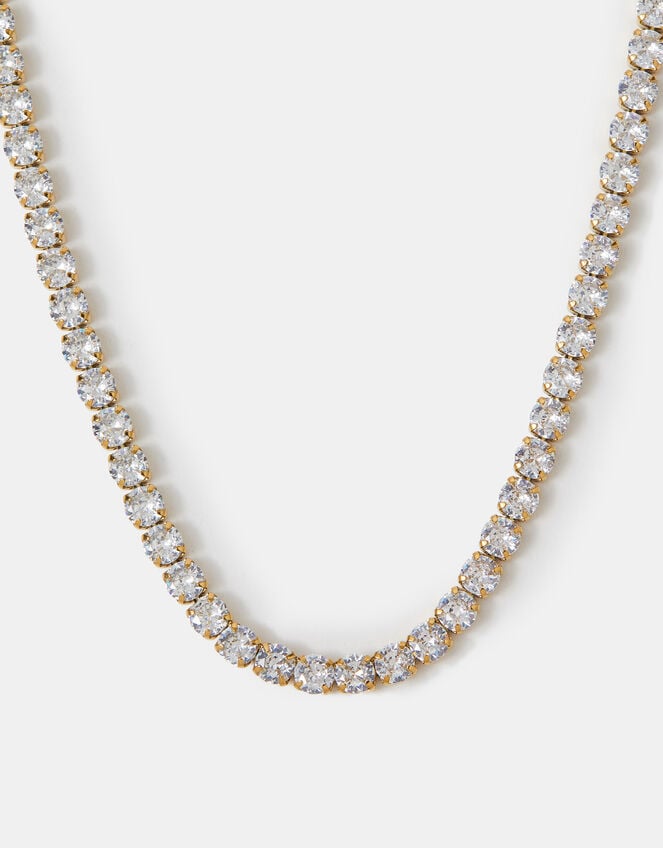Stainless Steel Tennis Necklace, , large