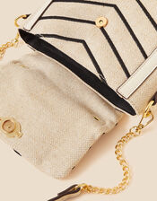 Chevron Jute Handheld Bag, , large