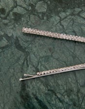 Sparkle Diamante Hair Slides Set of Two, , large