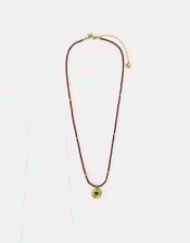 14ct Gold-Plated Bead Heart Coin Pendant Necklace, , large