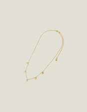14ct Gold-Plated Station Bobble Charm Necklace, , large