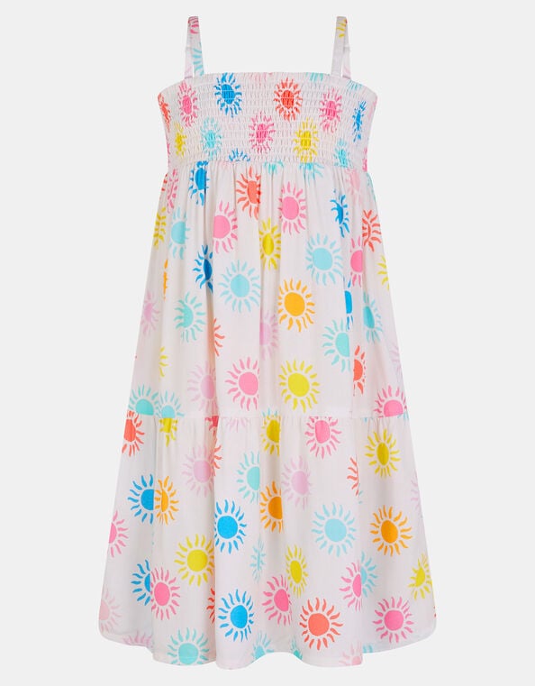 Girls Sunshine Print Dress, Multi (BRIGHTS MULTI), large