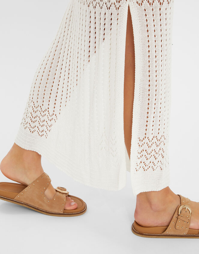 Sleeveless Knitted Maxi Dress, Natural (NATURAL), large