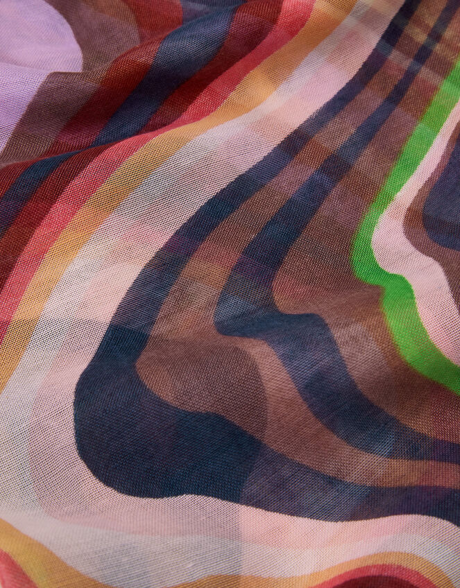 Lightweight Swirl Print Scarf, Multi (BRIGHTS MULTI), large