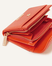 Small Flap Zip Around Purse, Orange (ORANGE), large