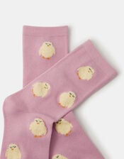 Chick Print Socks, , large