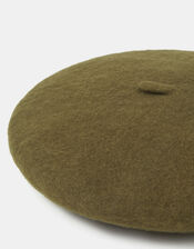 Wool Beret, Green (OLIVE), large