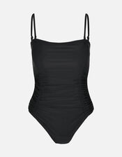 Ruched Shaping Swimsuit, Black (BLACK), large